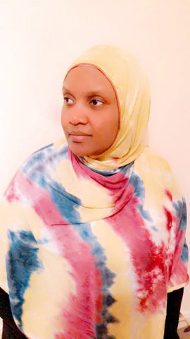 Maryam's Diamond Style Unique Tie - Dye Stretchy  Hijab