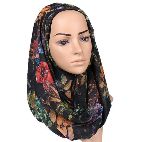 Maryam’s Diamond Style Floral Printed Cotton Hijab