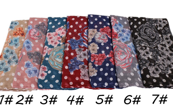 Maryam's Diamond Style Gradient Dot Print Viscose Soft Hijab/Shawl
