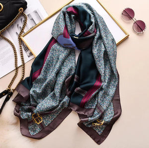 Maryam's Diamond Style Stunning Silk Satin Printed Shawl/Hijab