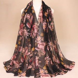 Maryam's Diamond Style Floral Print Viscose Soft Hijab/Shawl
