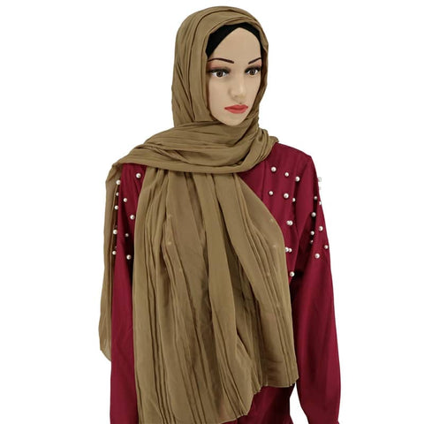 Maryam's Diamond Style Double Pleated Chiffon Hijab