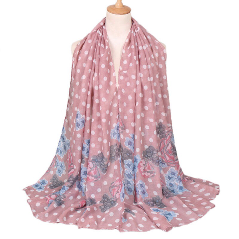 Maryam's Diamond Style Gradient Dot Print Viscose Soft Hijab/Shawl