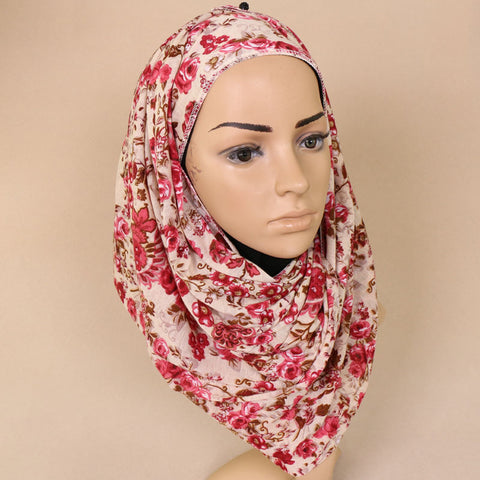Maryam's Diamond Style Premium Printed Jersey Hijab/Shawl