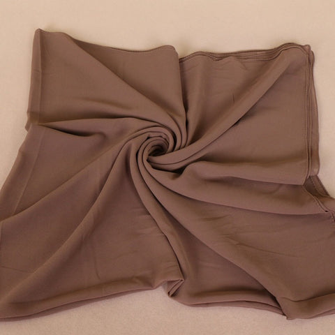 Maryam's Diamond Style Square Everyday Pure Solid Colour Chiffon Hijab