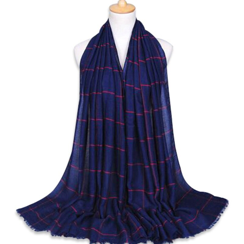 Maryam's Diamond Style Plain Checked Cotton Hijab