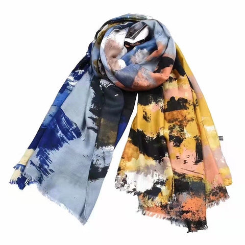 Maryam’s Diamond Style Large Pigment Printed Cotton  Hijab/Shawl